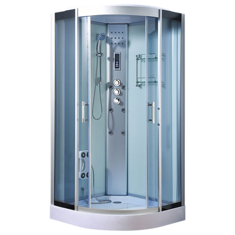 M-SPA - Hidromasszázs zuhanykabin fehér 513D 110 x 110 x 215 cm 110 x 110 x 215 cm