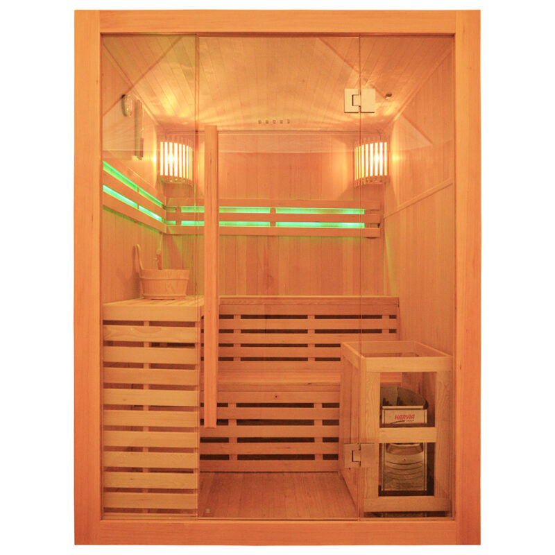 M-SPA - Száraz szauna kemencével és himalájai sópanelekkel EA3S XL 150 x 150 x 200 cm